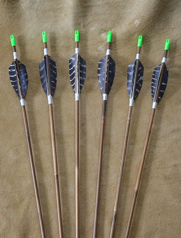 Half Dozen Tonkin Cane Youth Arrows 45-50 spine
