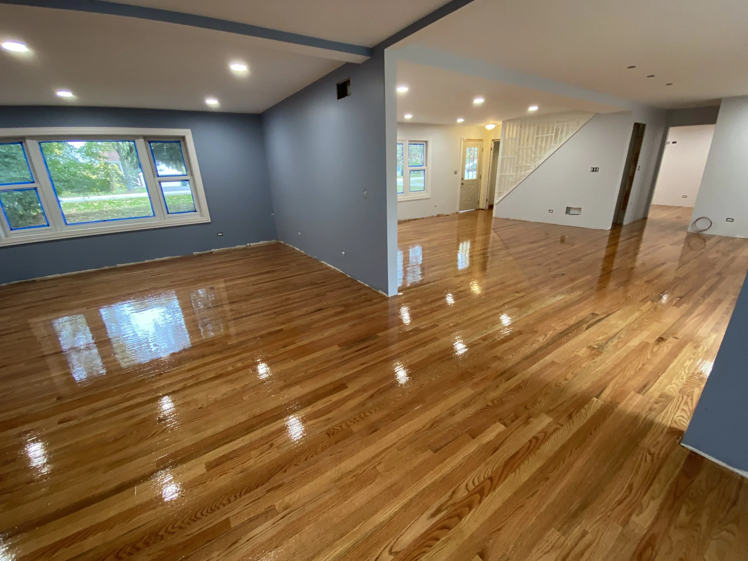 Hardwood floor refinishing in Greenwood, IL by Cristian Maxin Flooring
