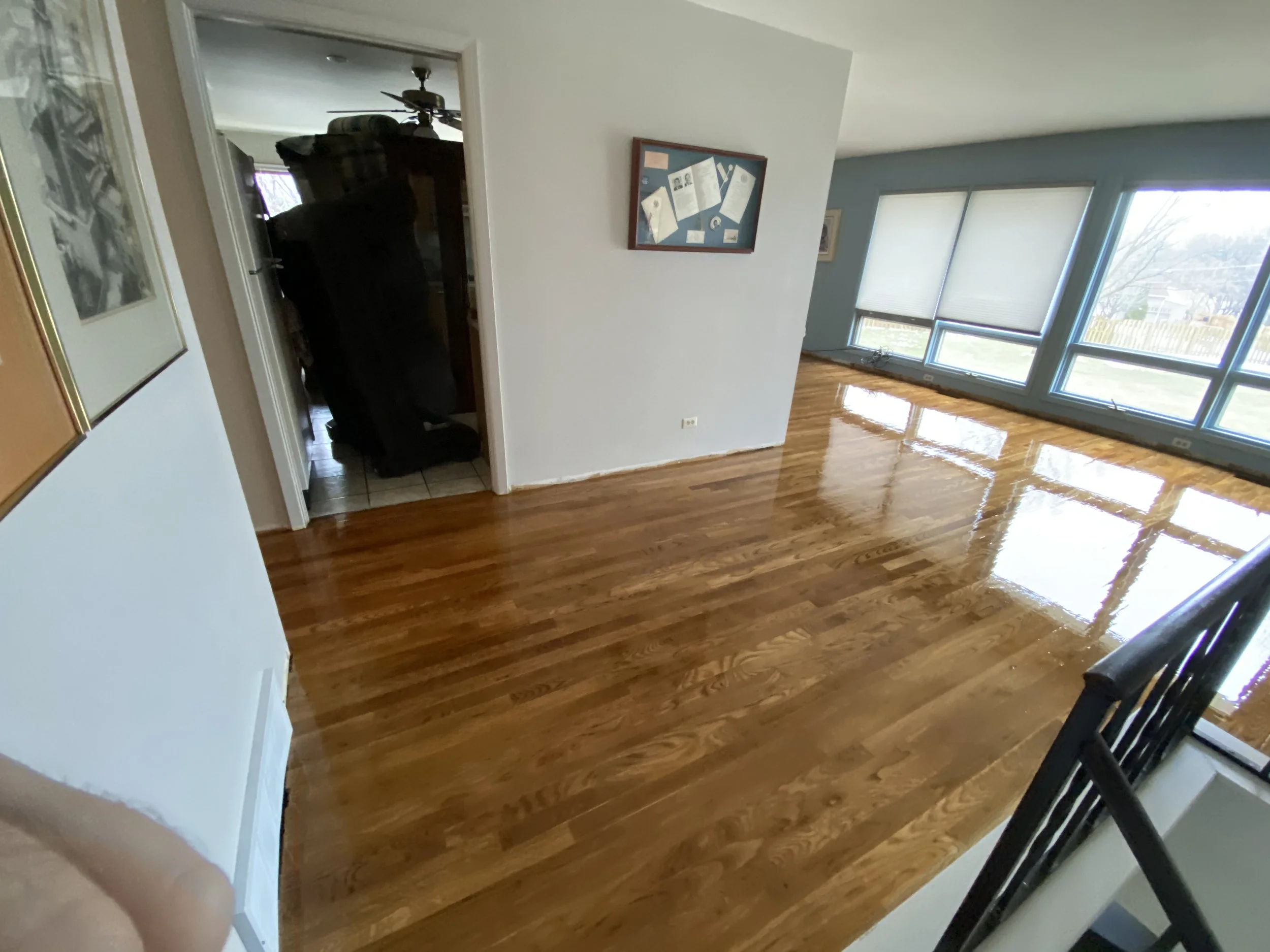 Refinished hardwood flooring in Wonder Lake, IL