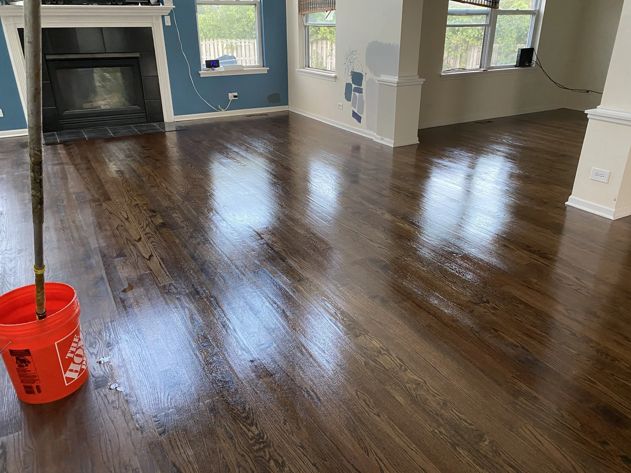 Refinished hardwood flooring in Fox Lake, IL by Cristian Maxin Flooring