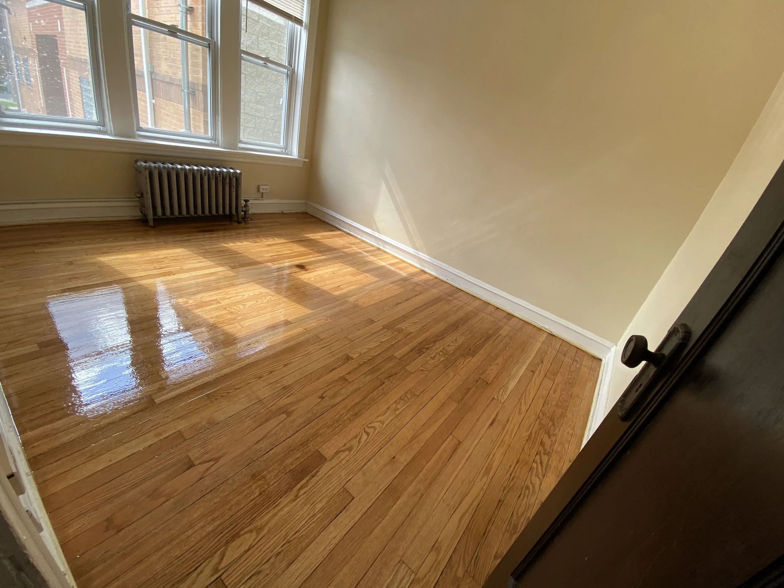 Refinished hardwood floor in Richmond, IL
