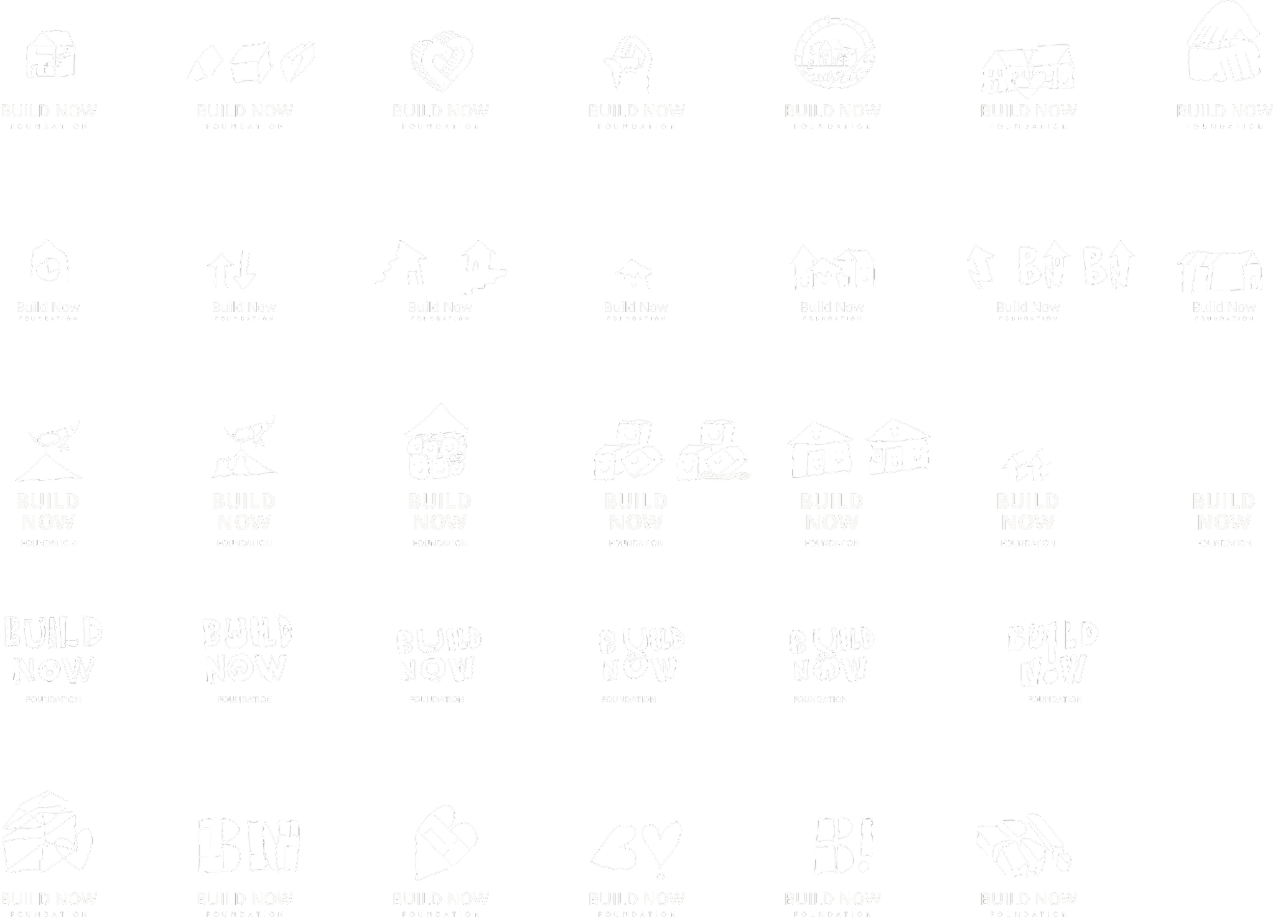 Our early concepts exploring different symbols and typographic styles.