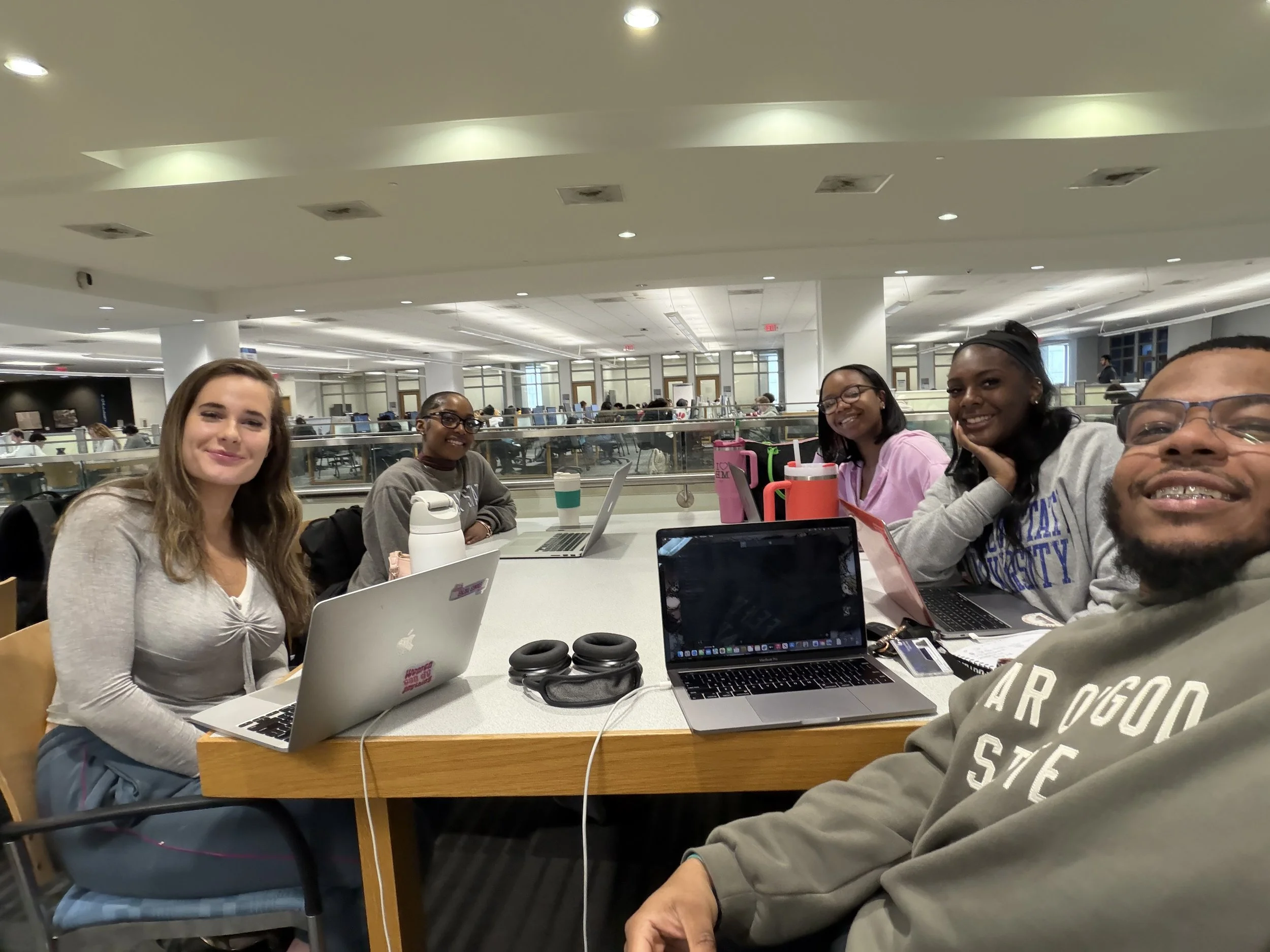 Ellie Mccann (front left), Tiana Wilson (back left), Makayla Wade (back right), Aleria Walker (middle right), William Bodrick (front)