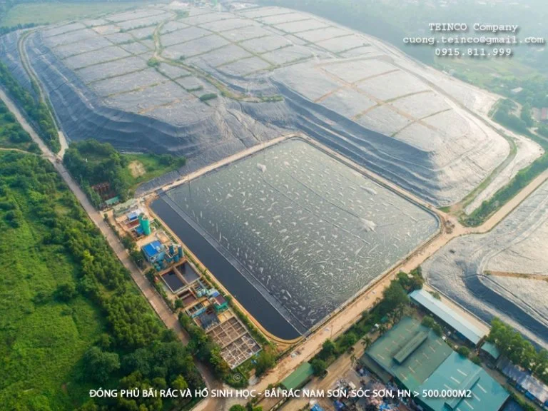 Dự án Đóng phủ Bãi rác Nam Sơn - 330.000 m2 HDPE
