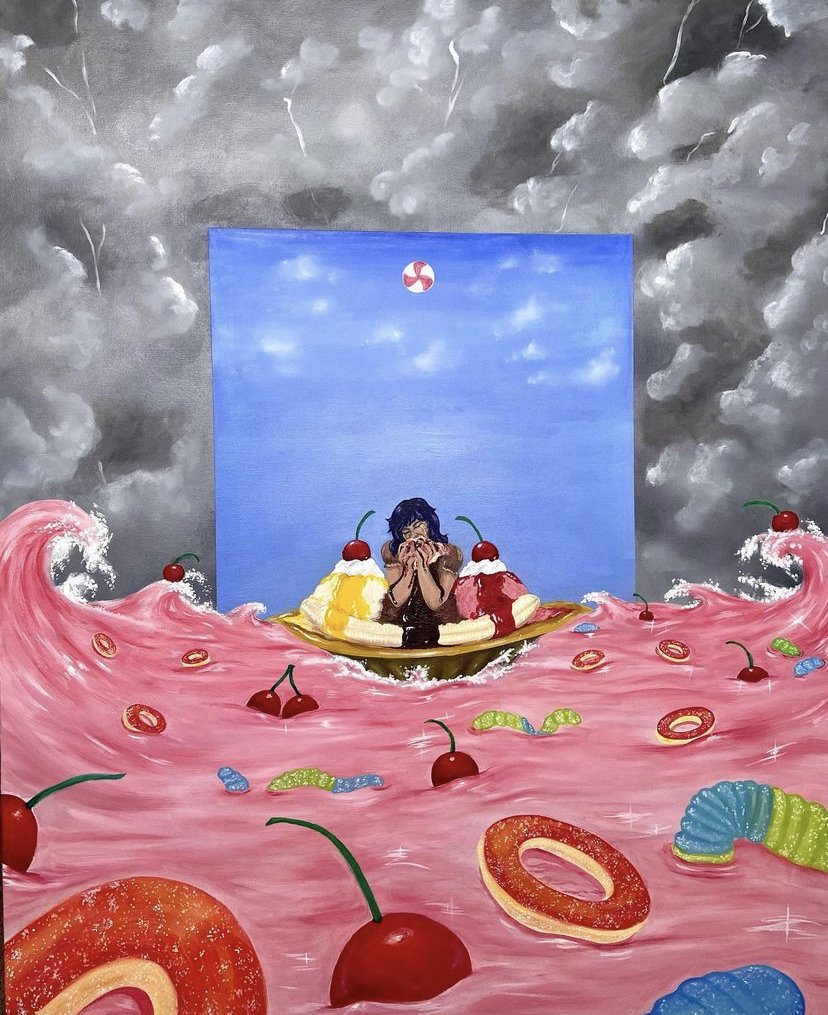 Guilty Pleasure, 2022, 36" x 48", oil on canvas