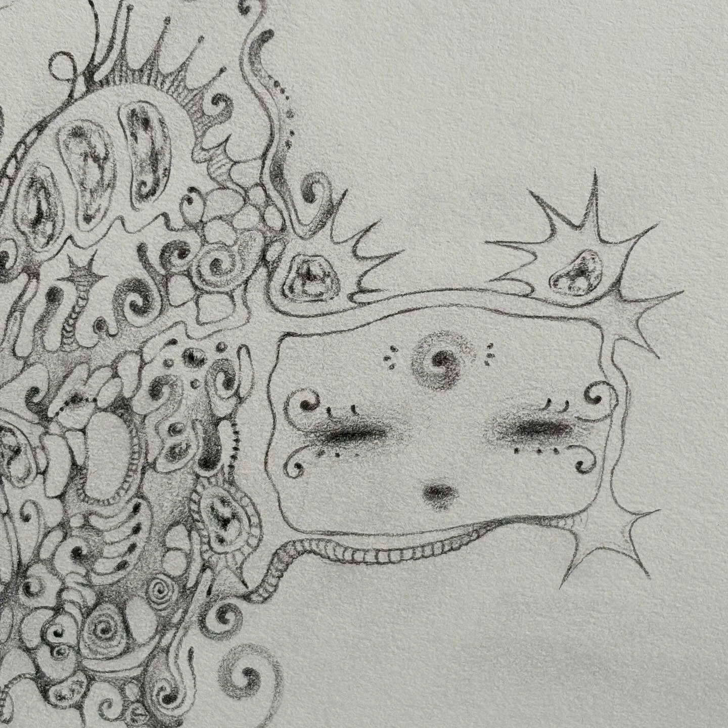a little something from my sketchbook that i might or might not finish lol. in the mean time i&rsquo;ll just admire the little details so far!!૮ ྀིᴗ͈ . ᴗ͈ ྀིა 

-
#whimsicalart #sketchbookpage #graphitedrawingً #sketchbookdrawings #whimsicaldesign