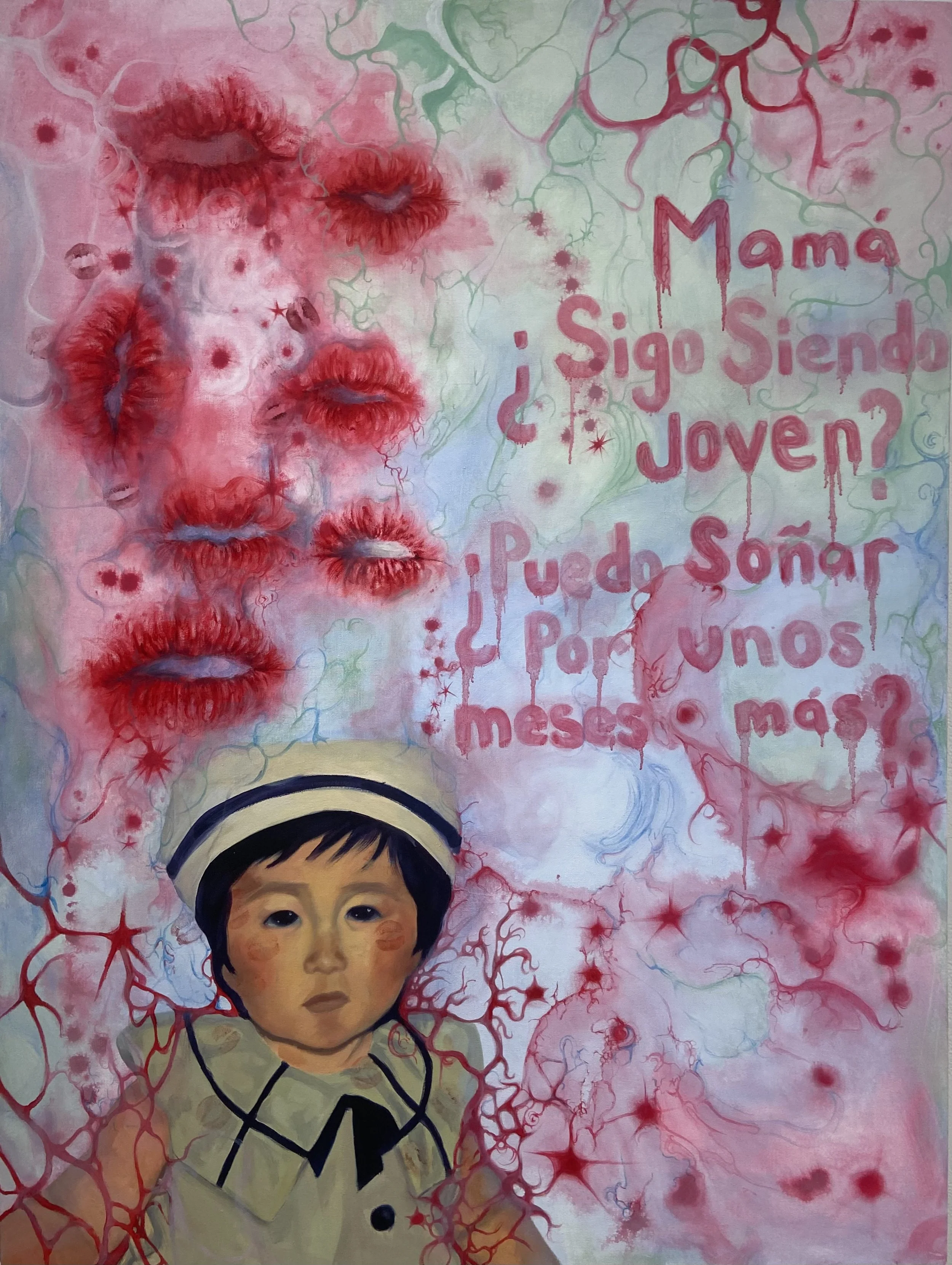 Para Mama, 2024, 36" x 48", oil on canvas, not for sale