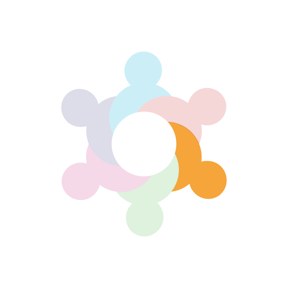Colorful interconnected arrows forming a circular flowchart with five segments in blue, red, orange, green, and purple.