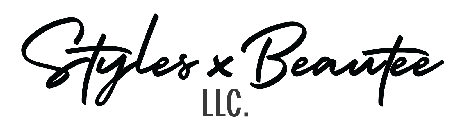 Stylish black script logo with the text "Styles x Beauté LLC."