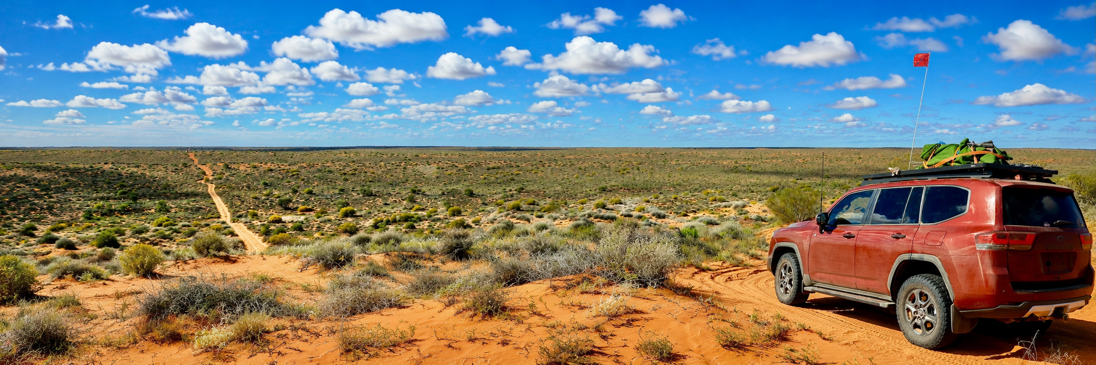 A Toyota LandCruiser GR 300 Crossing Simpson Desert in South Australia Australia