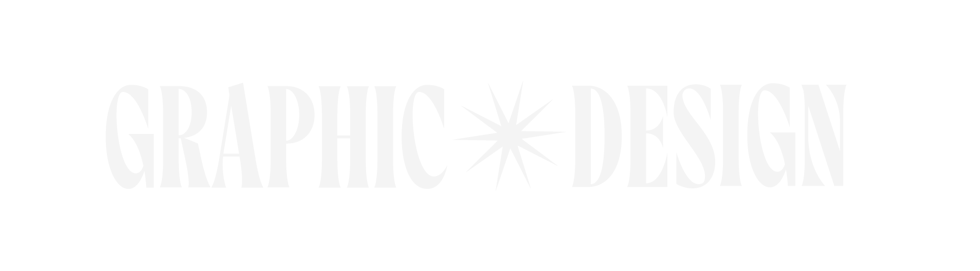 Graphic design text with a star in the center, reading 'Graphic Design' in stylized font.