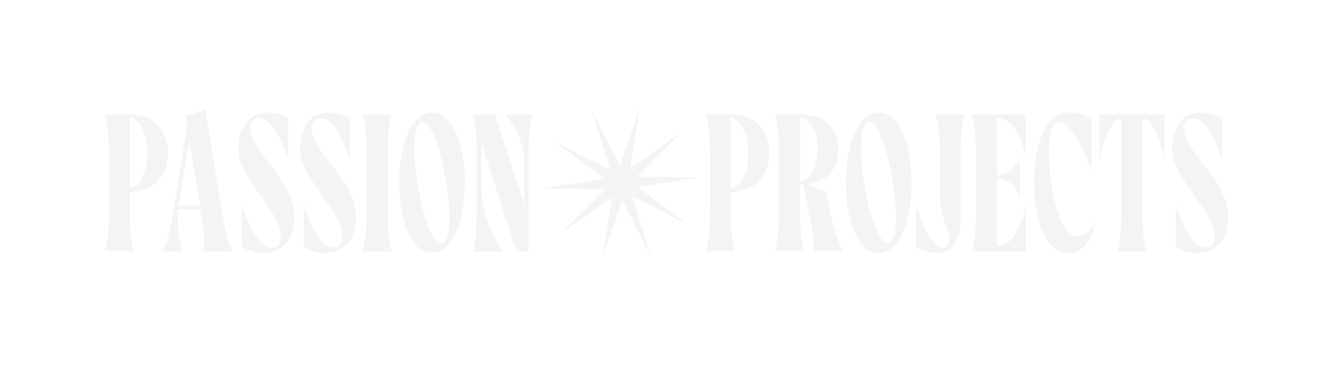 Logo with the words PASSION PROJECTS and a star in the middle.