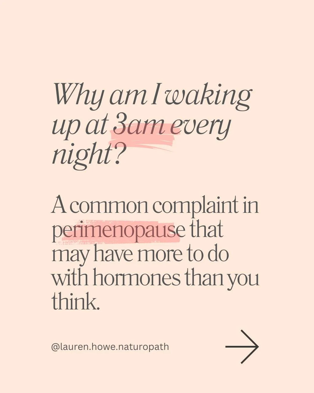 Are you waking up at 3am every night?

You're not alone. This is a really common complaint I hear from women in their 40s. 

Usually they have no trouble falling asleep but then wake up somewhere bewteen 2am-4am and cant get back to sleep. 

While st