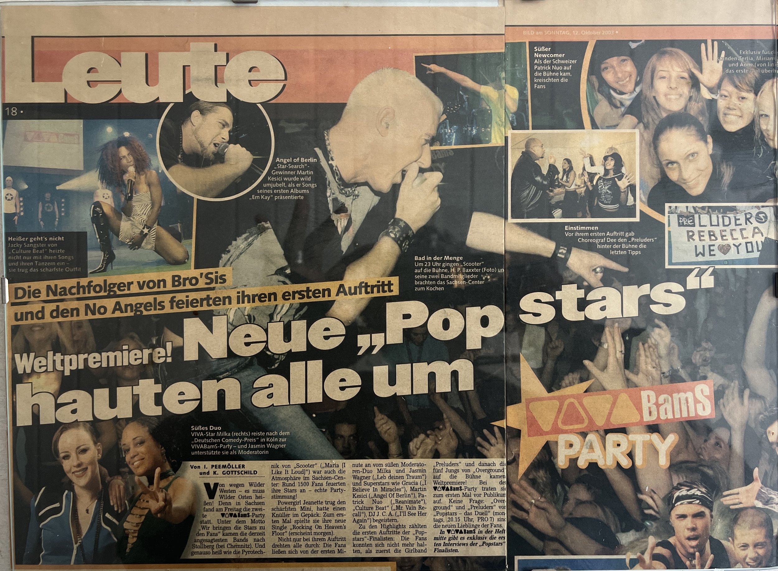 Jackie Sangster news paper articles.