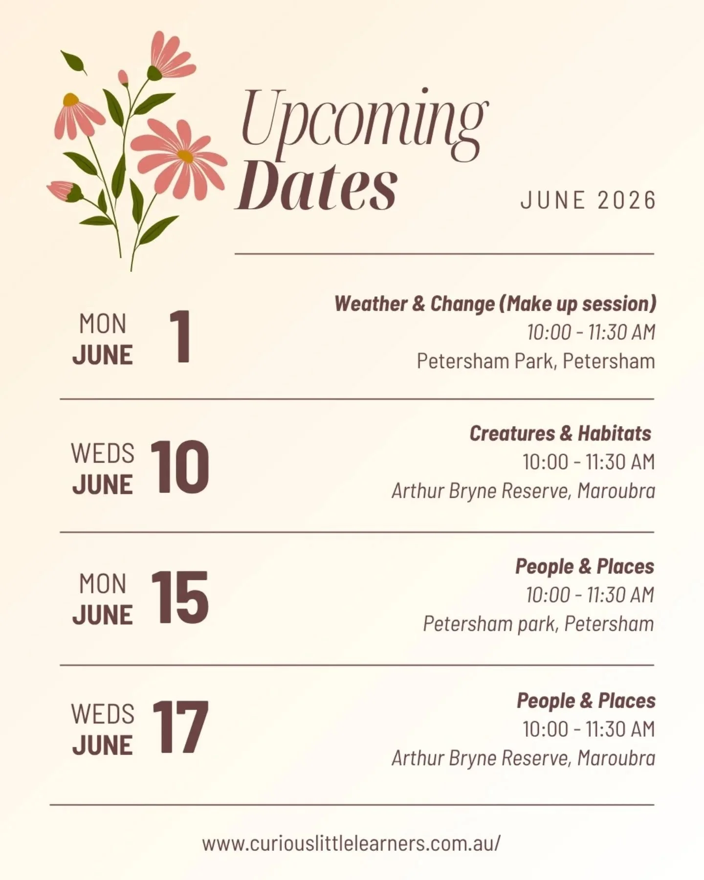 Term 2 in our Outdoor Classroom 🌿

Each week brings a gentle theme, with 90 minutes of child-led play where children are free to explore, create, and be curious. 

Upcoming themes:
☆ Creatures &amp; Habitats 
☆ People &amp; Places
☆ Creative Explora