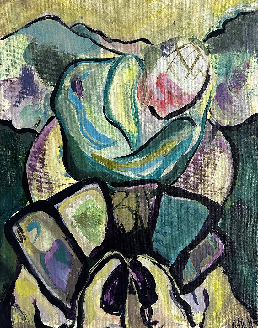 Cards, Acrylic on Canvas, 11"x14"