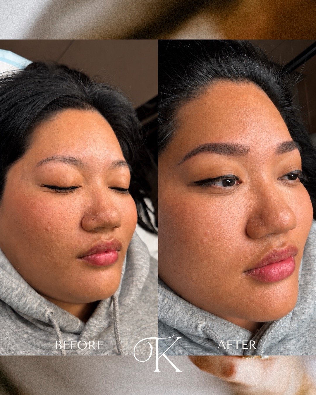 Sometimes the smallest changes make the biggest difference.
For this lovely client, we focused on creating fuller, more defined brows while keeping them soft and natural. The result is a beautifully balanced shape that enhances her eyes, frames her f