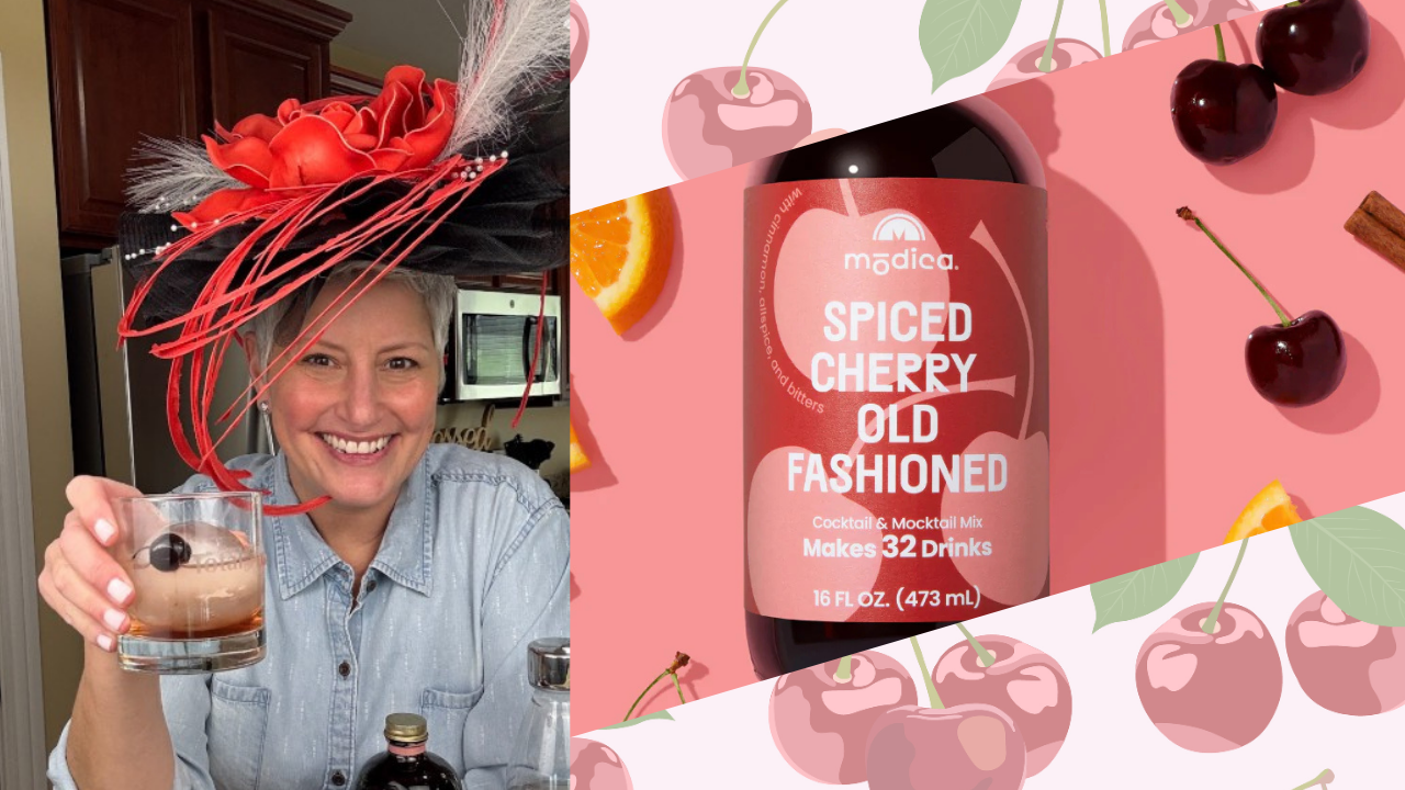 Spiced Cherry Old Fashioned: Derby Days Mocktail