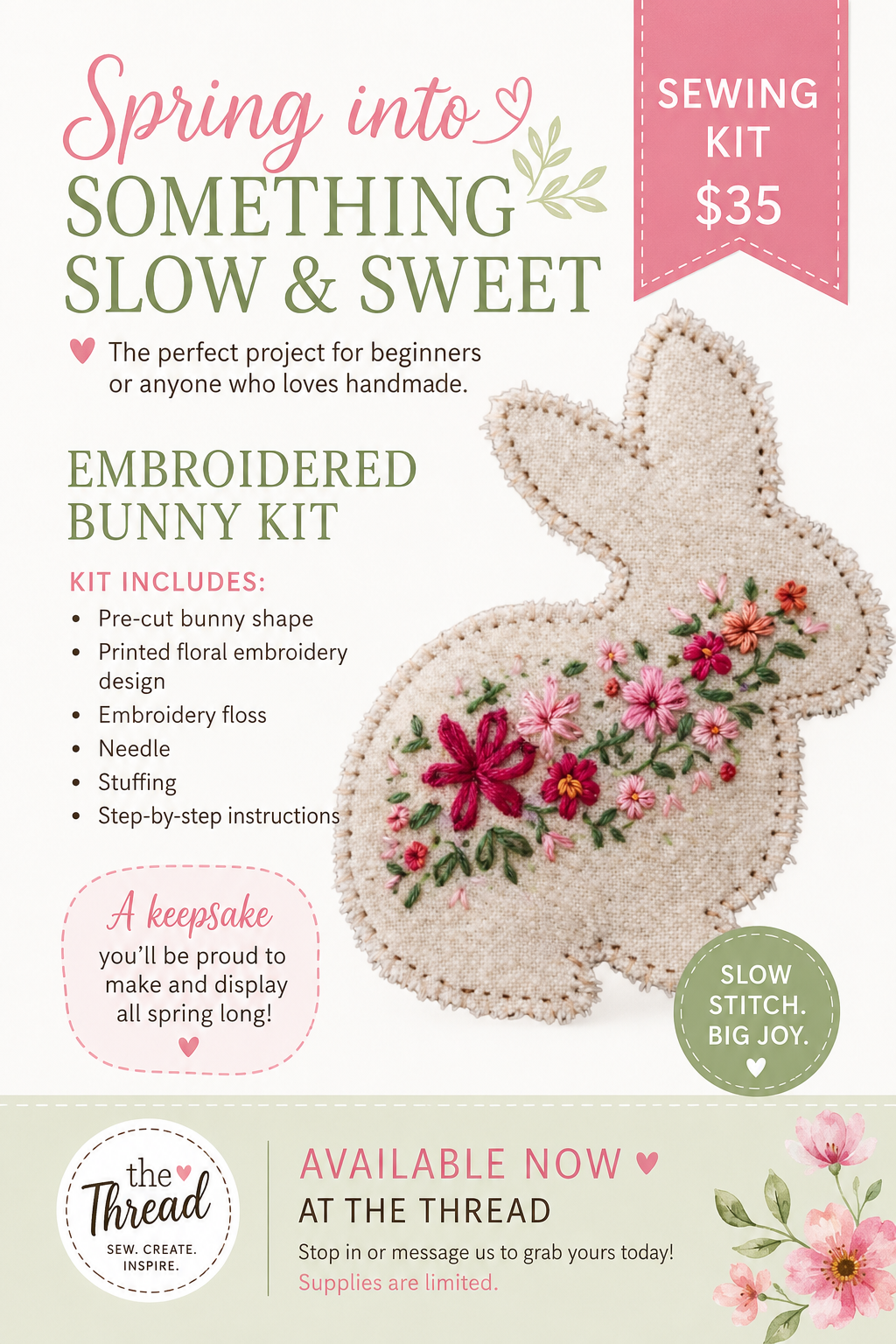 Bunny Hand Embroidery Kit