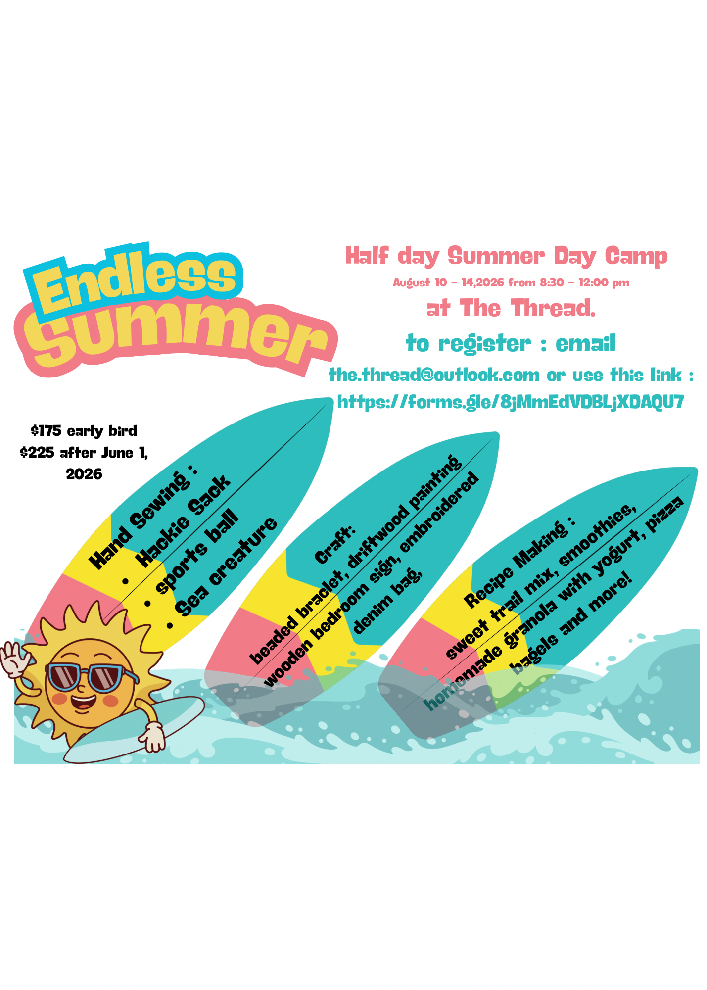 ENDLESS SUMMER 🍉 DAY CAMP - AUGUST 10 - 15