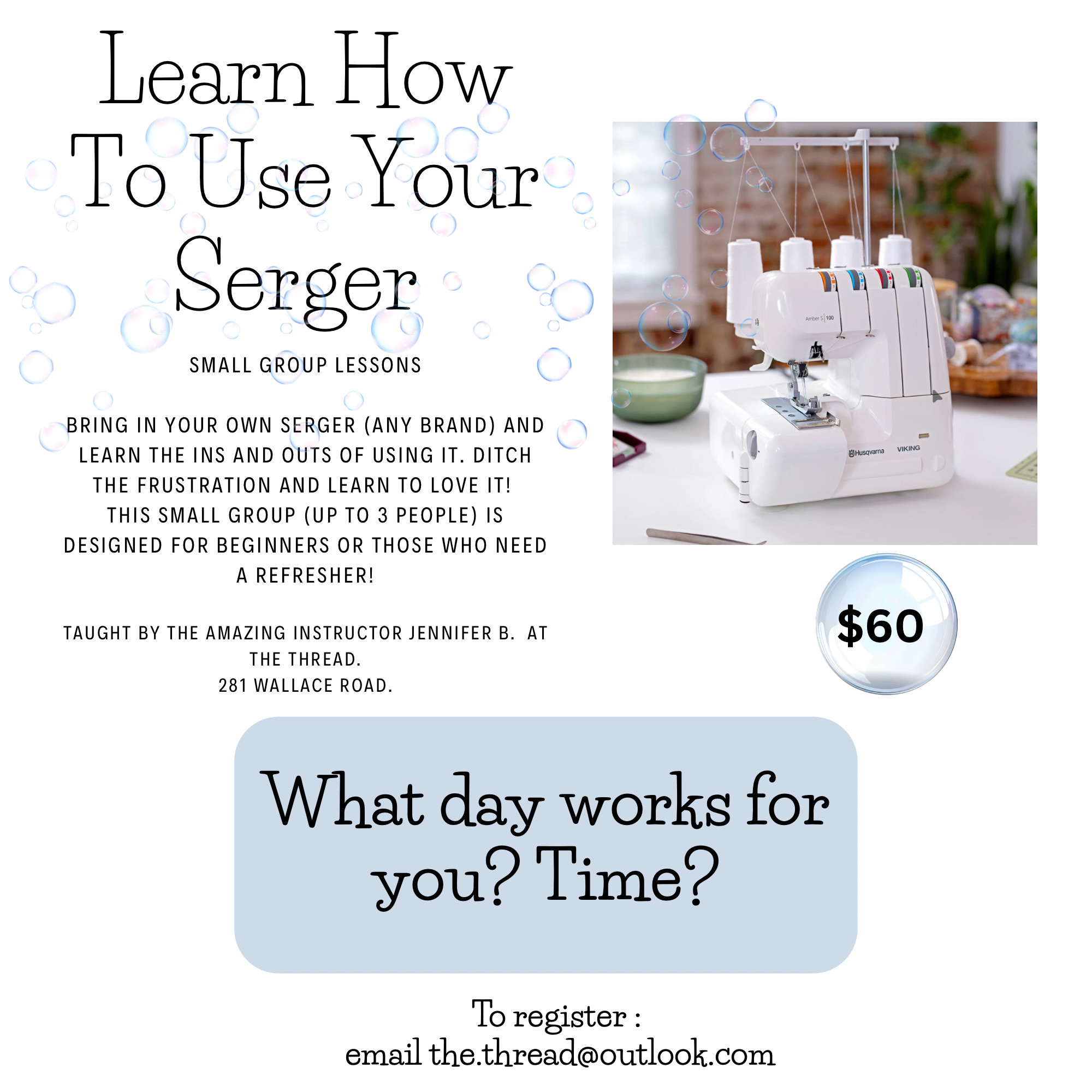 Learn how to use your serger