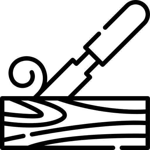 Black and white line drawing of a squirrel eating a nut