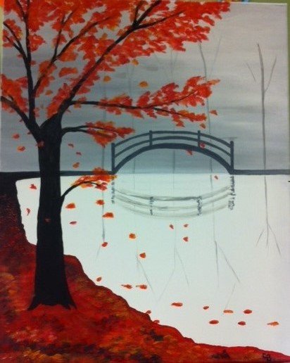 Crimson Snow Scene