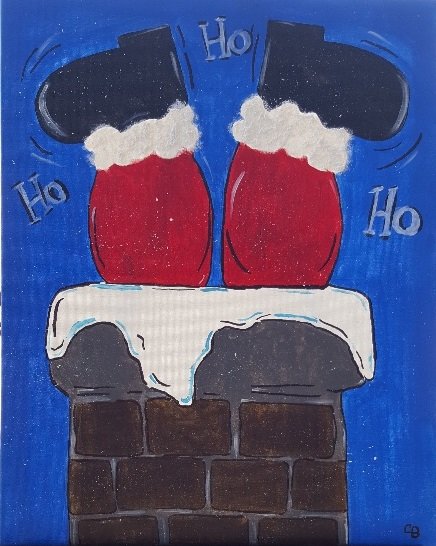 SANTA IN CHIMNEY