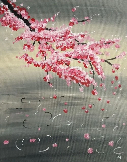 Cherry Blossom over Water