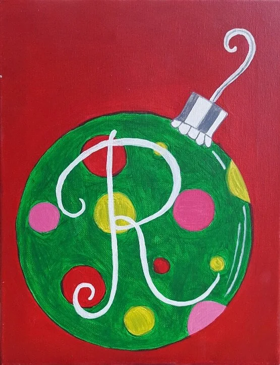 Winter Ornament with Initial