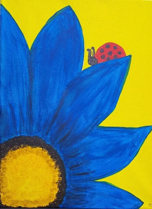FLOWER WITH LADY BUG