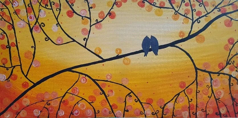 Orange Love Birds