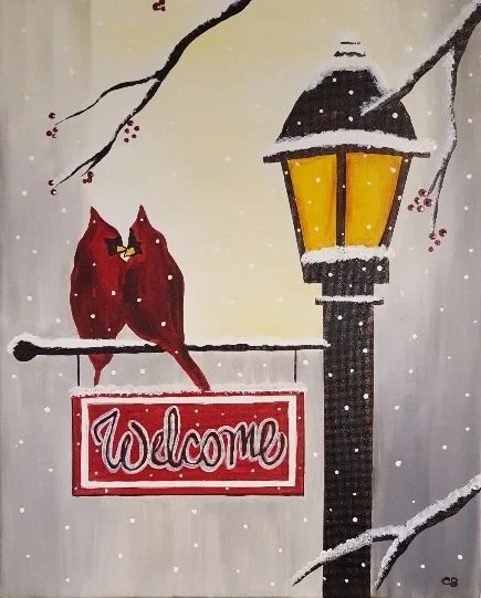 Winter Lamp Post