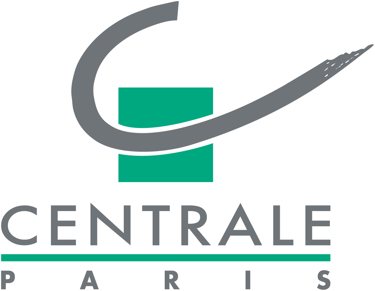 Logo de la société Centrale Paris avec un symbole stylisé combinant un cercle et un rectangle, avec le texte 'Centrale Paris' et 'PARIS' en dessous.