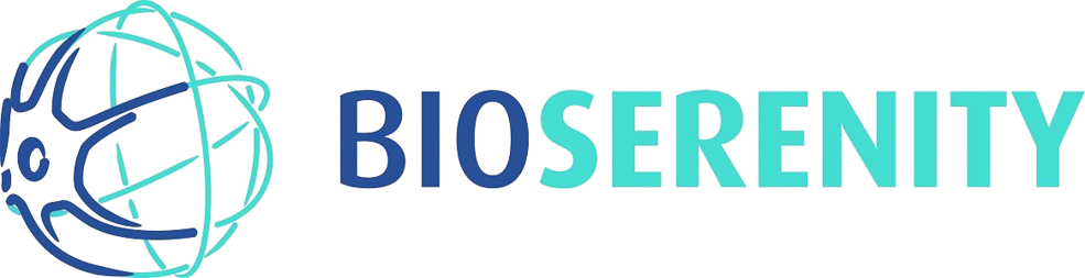 Logo de Bioserentity avec un globe stylisé et le texte 'BIO SERENITY'