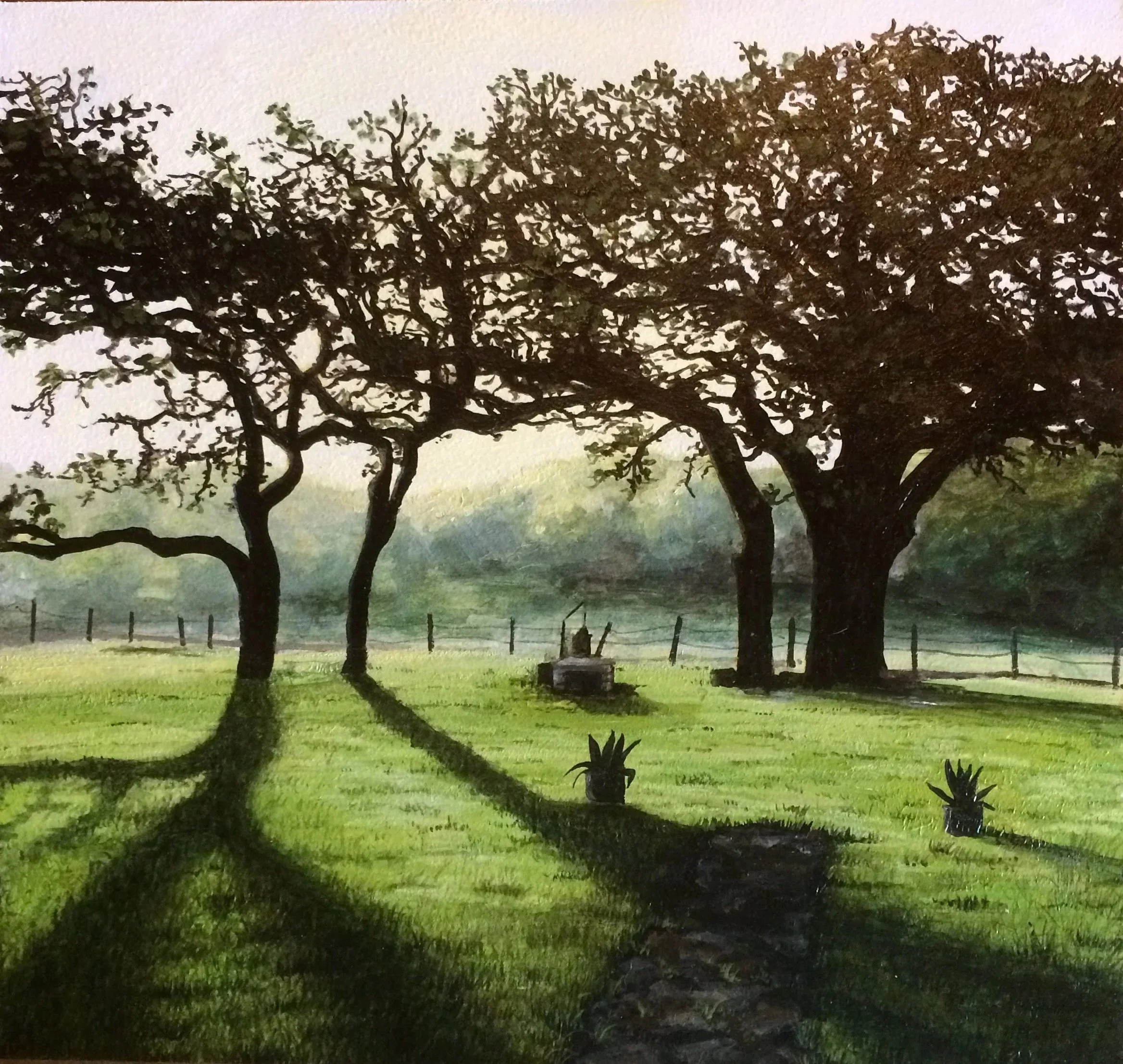 Front yard painting 12" x 12"