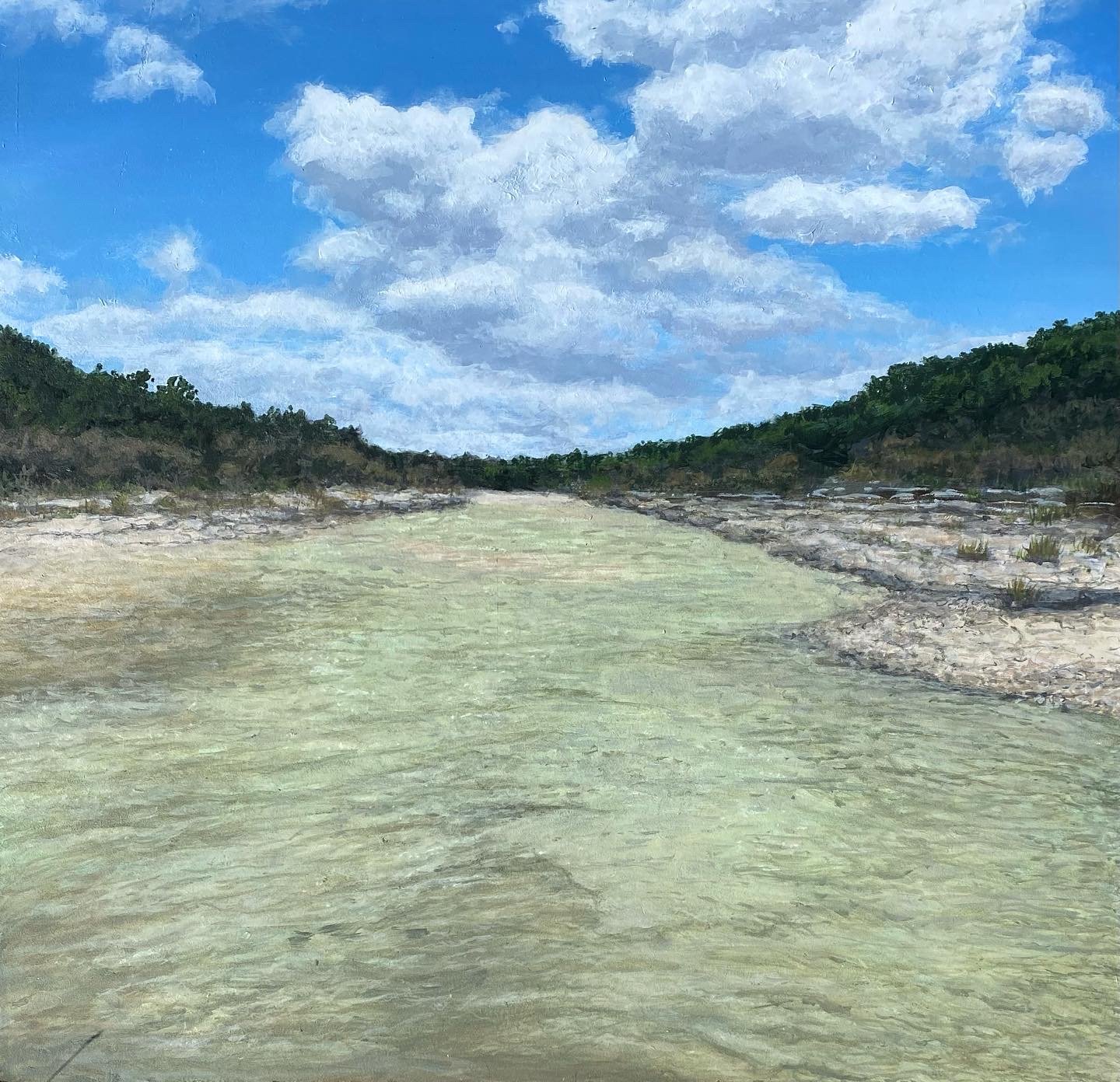 Blanco River Hereafter - 24” x 24” Original Landscape Painting