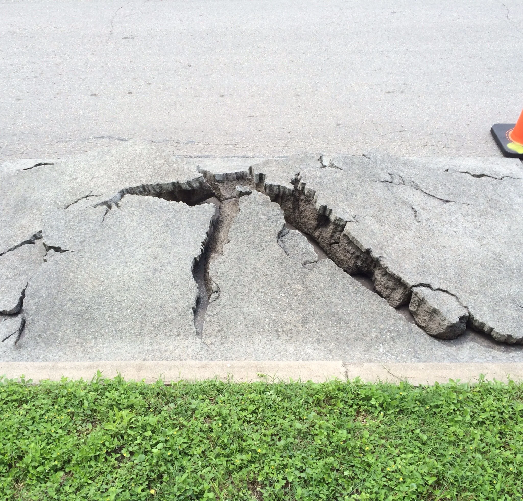 Faux painted road crack for HBO's Leftovers