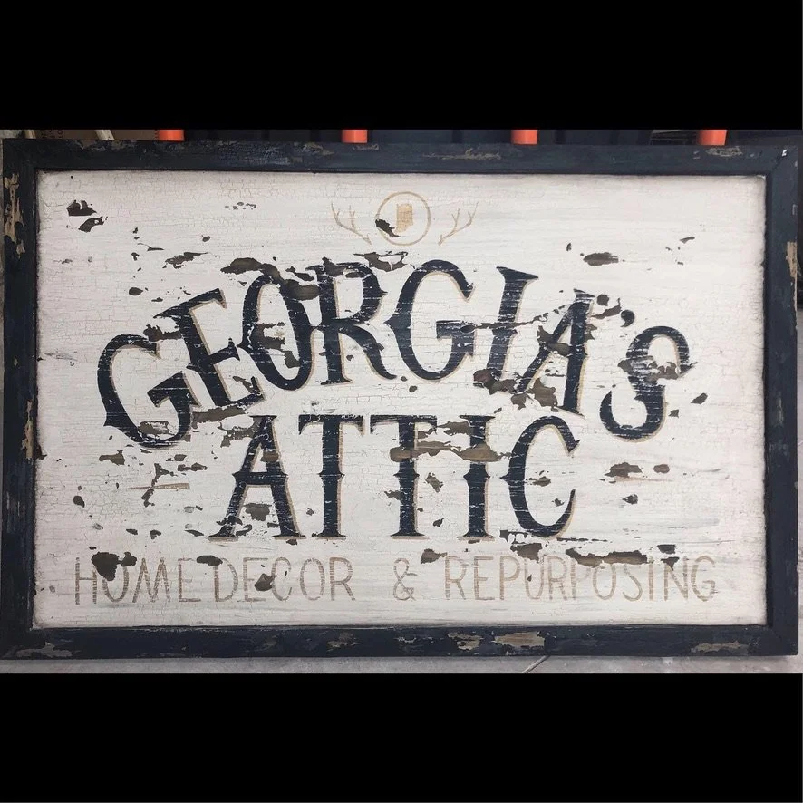 Faux painted sign