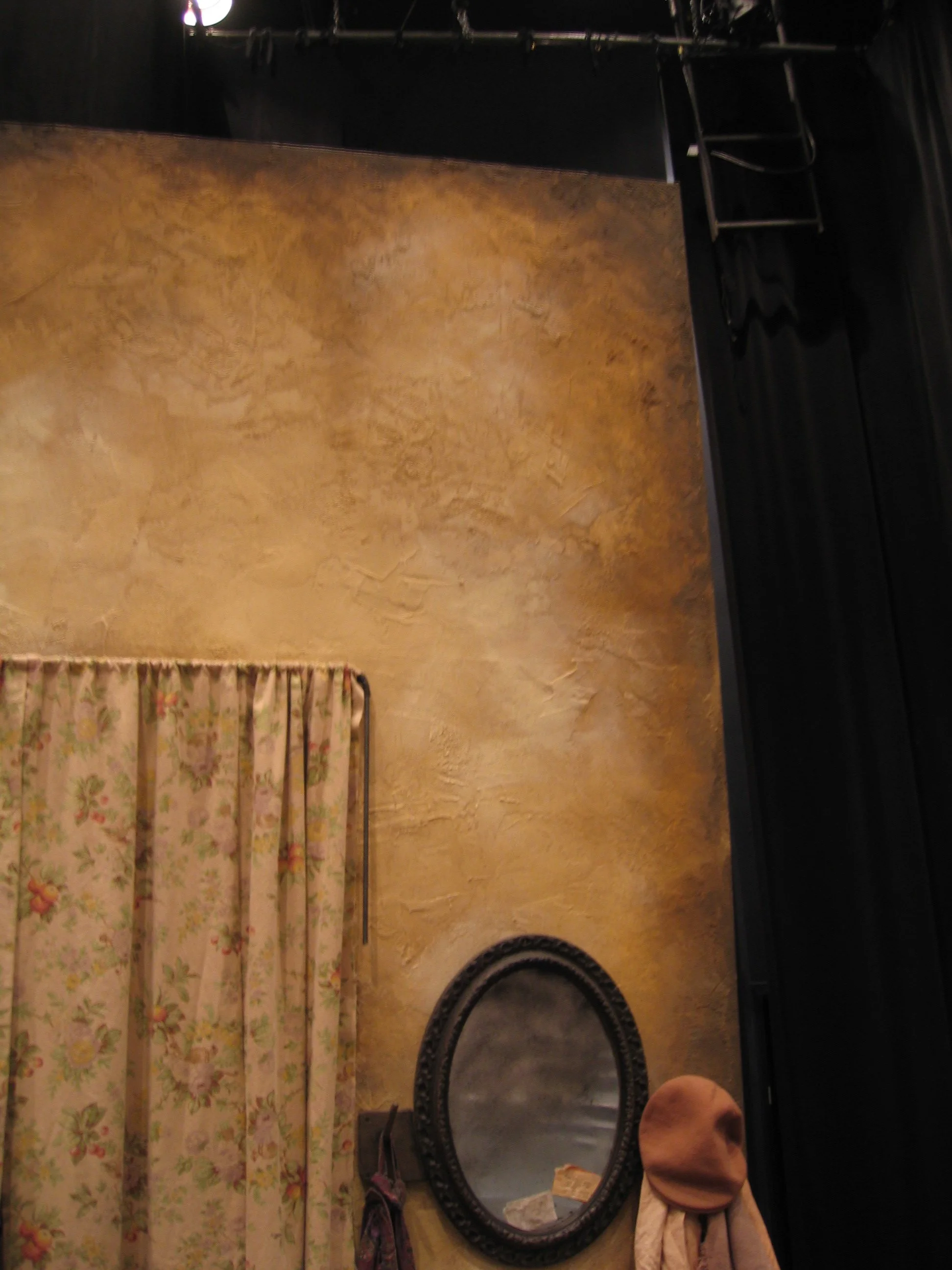 Faux painted wall for theatrical production