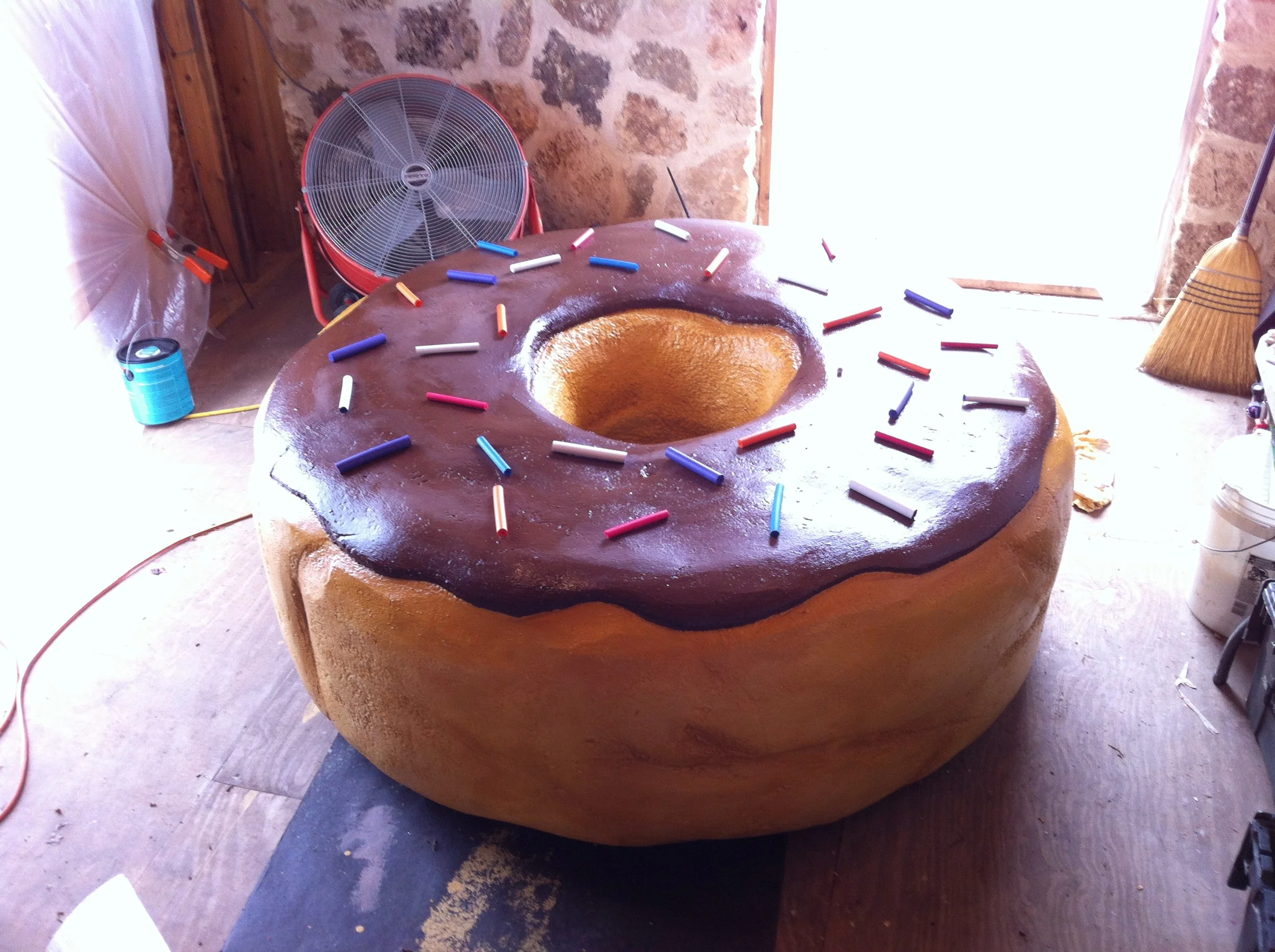 Sculpted and painted giant donut for Xgames promo