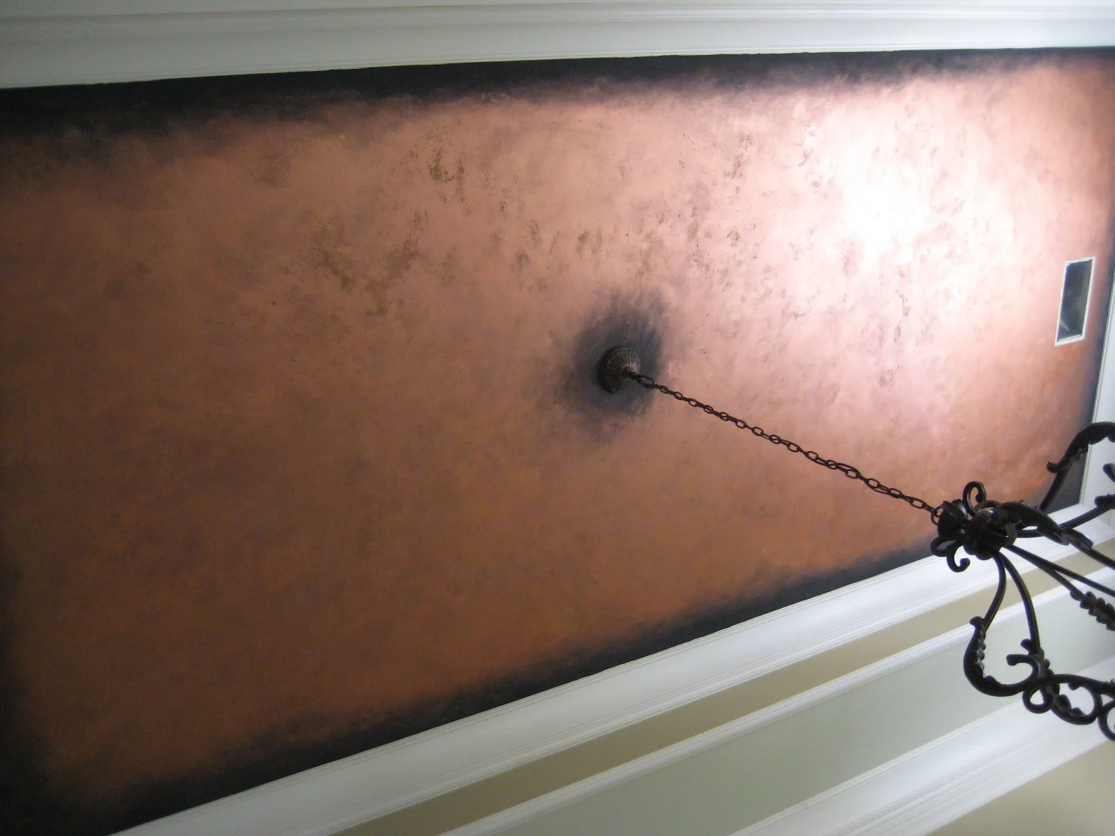 Decorative ceiling paint treatment