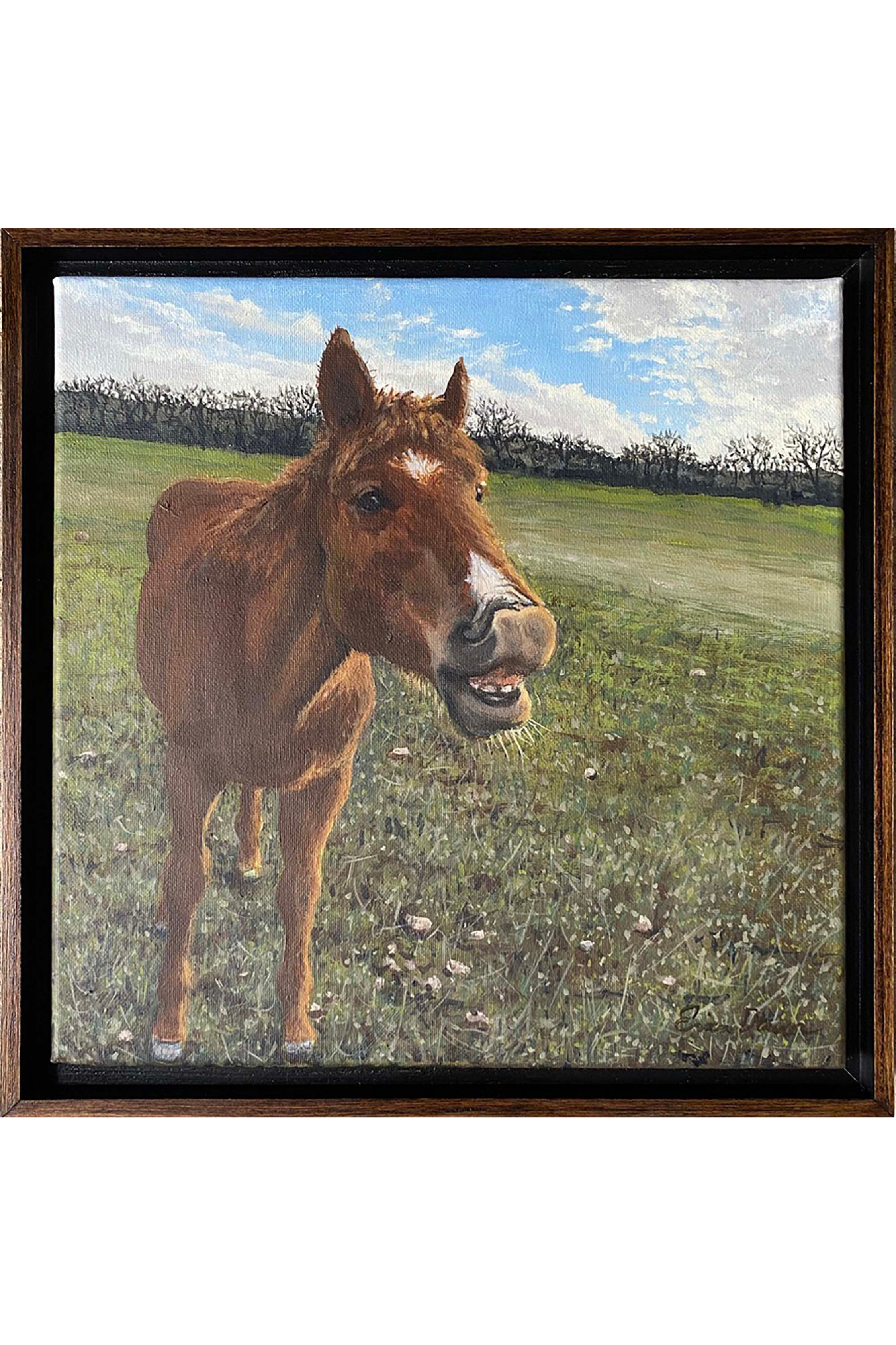 Lip Service | 12” x 12” Original Horse Painting