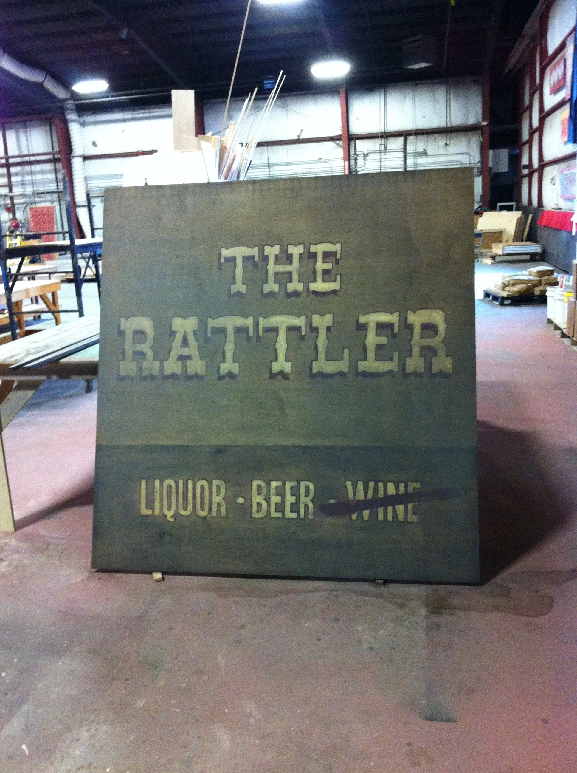 Hand painted sign for TV show