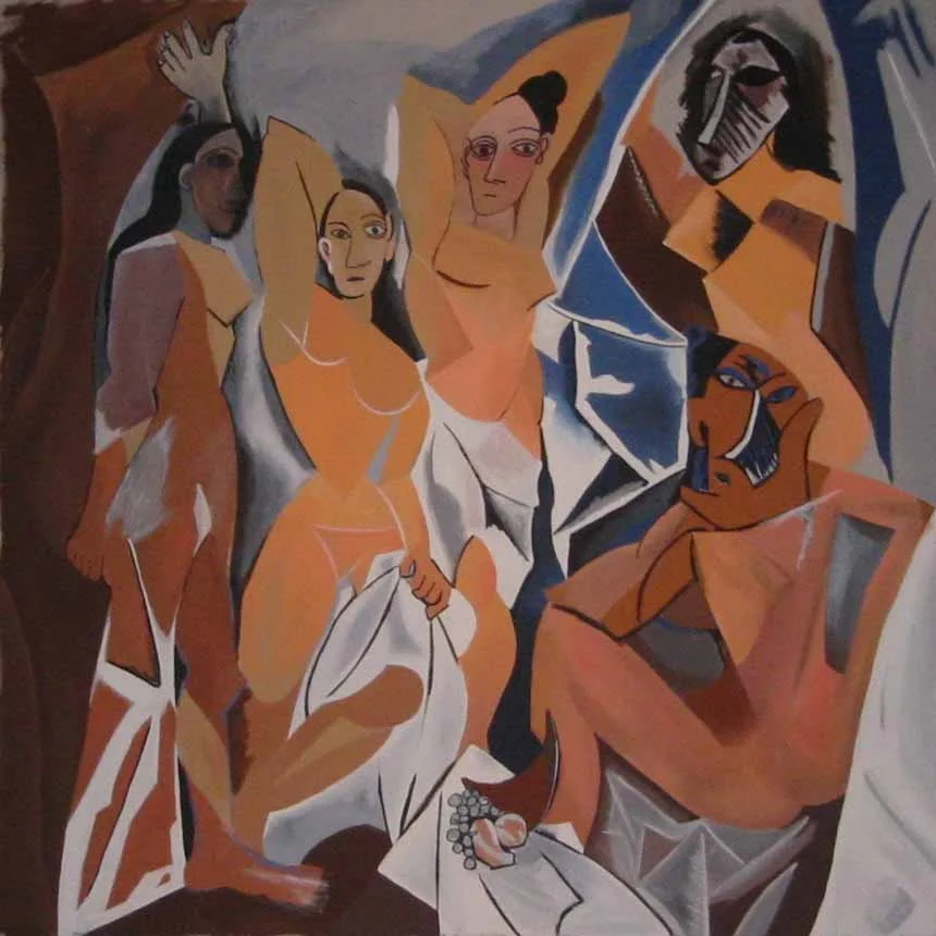 Reproduction of Picasso's Le Moiselles de Avignon