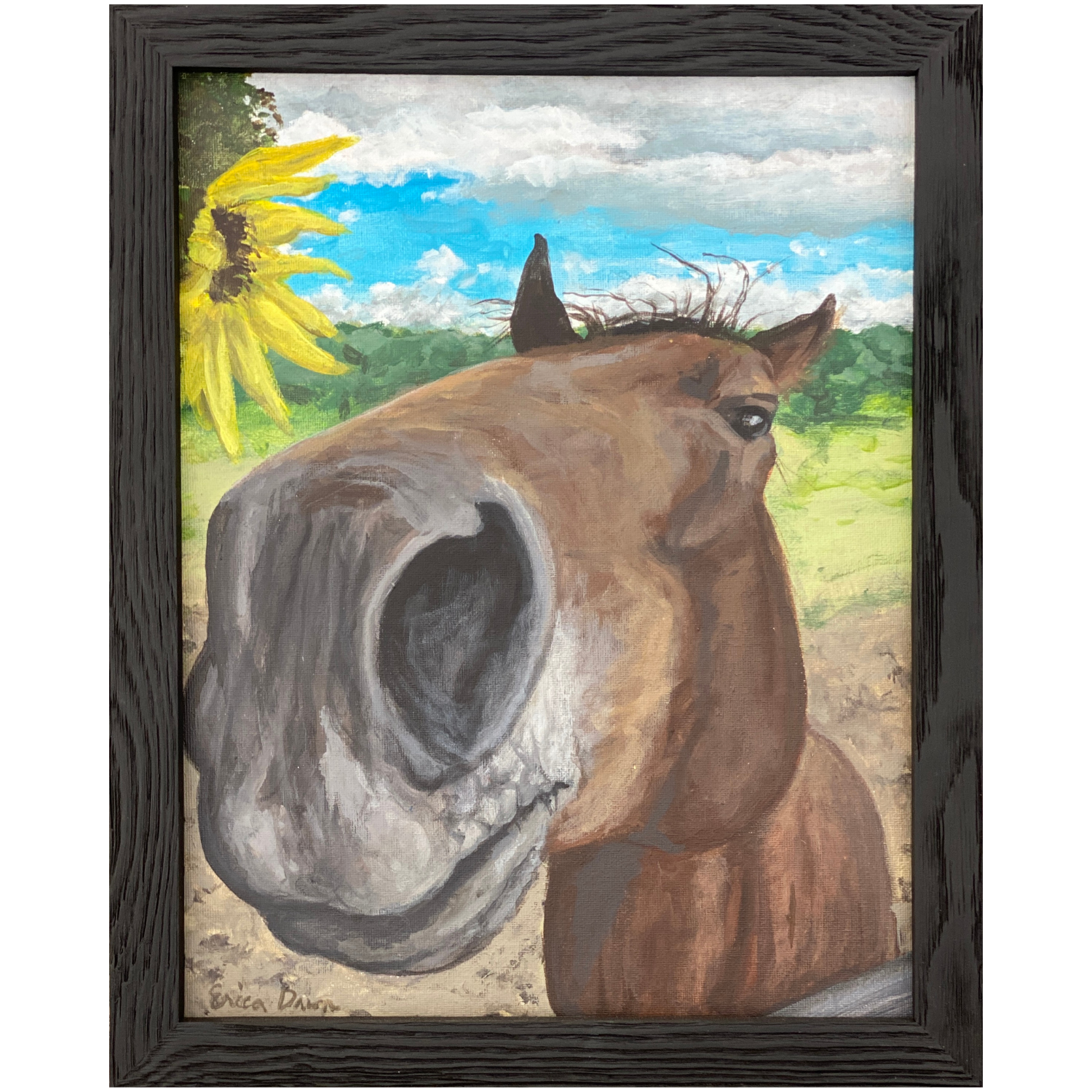 Big Whiff - 11” x 14” Original Horse Painting