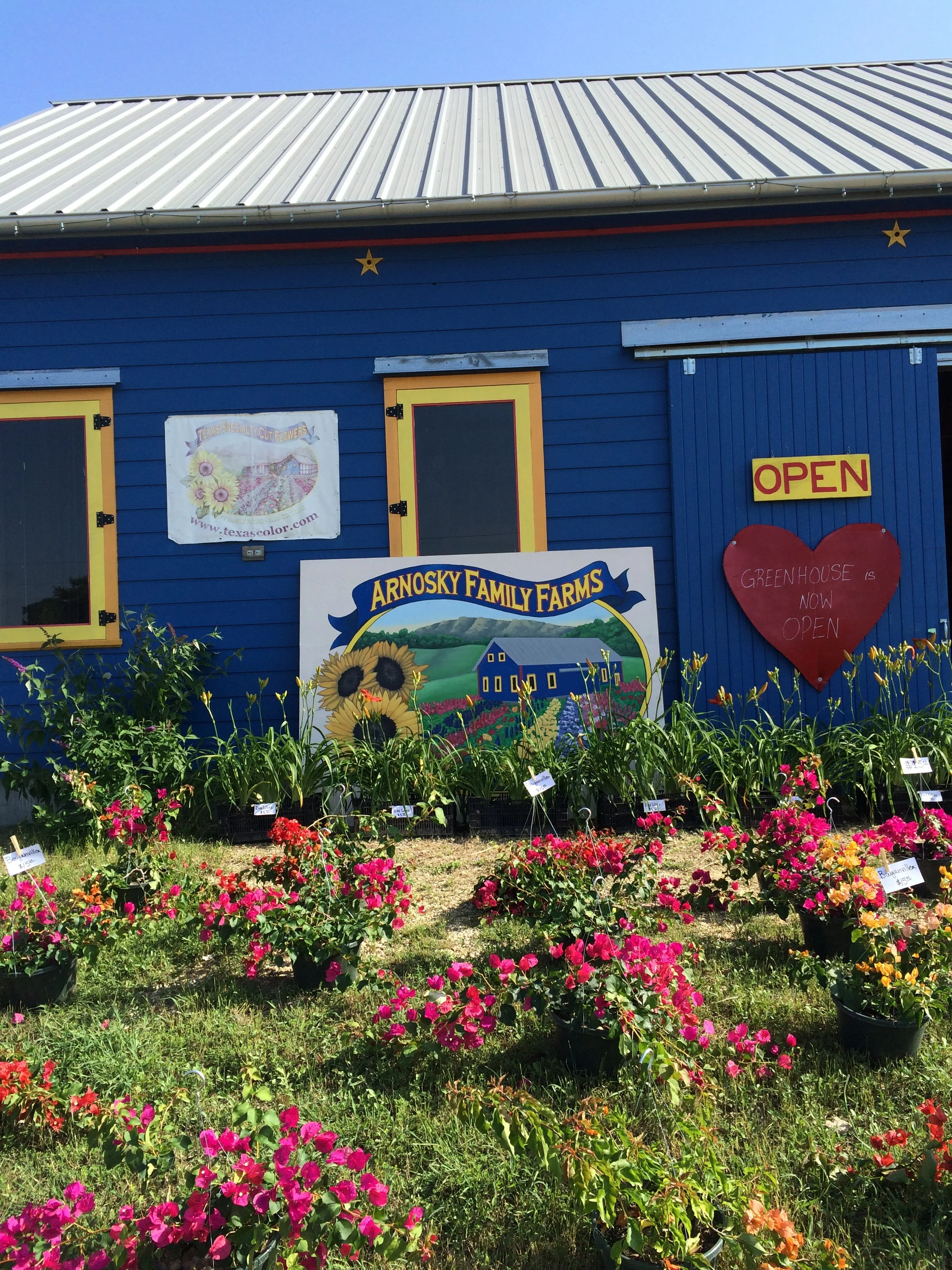 Painted billboard for Arnosky Family Farms