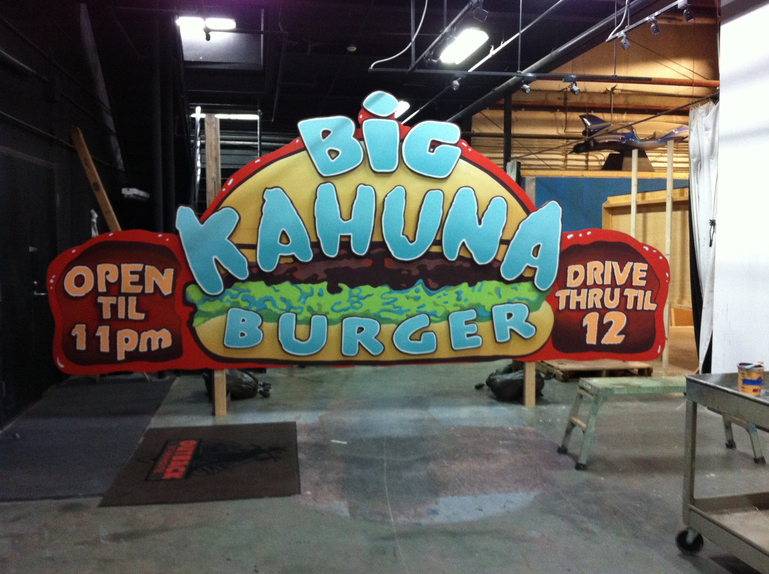 Hand painted sign for TV series