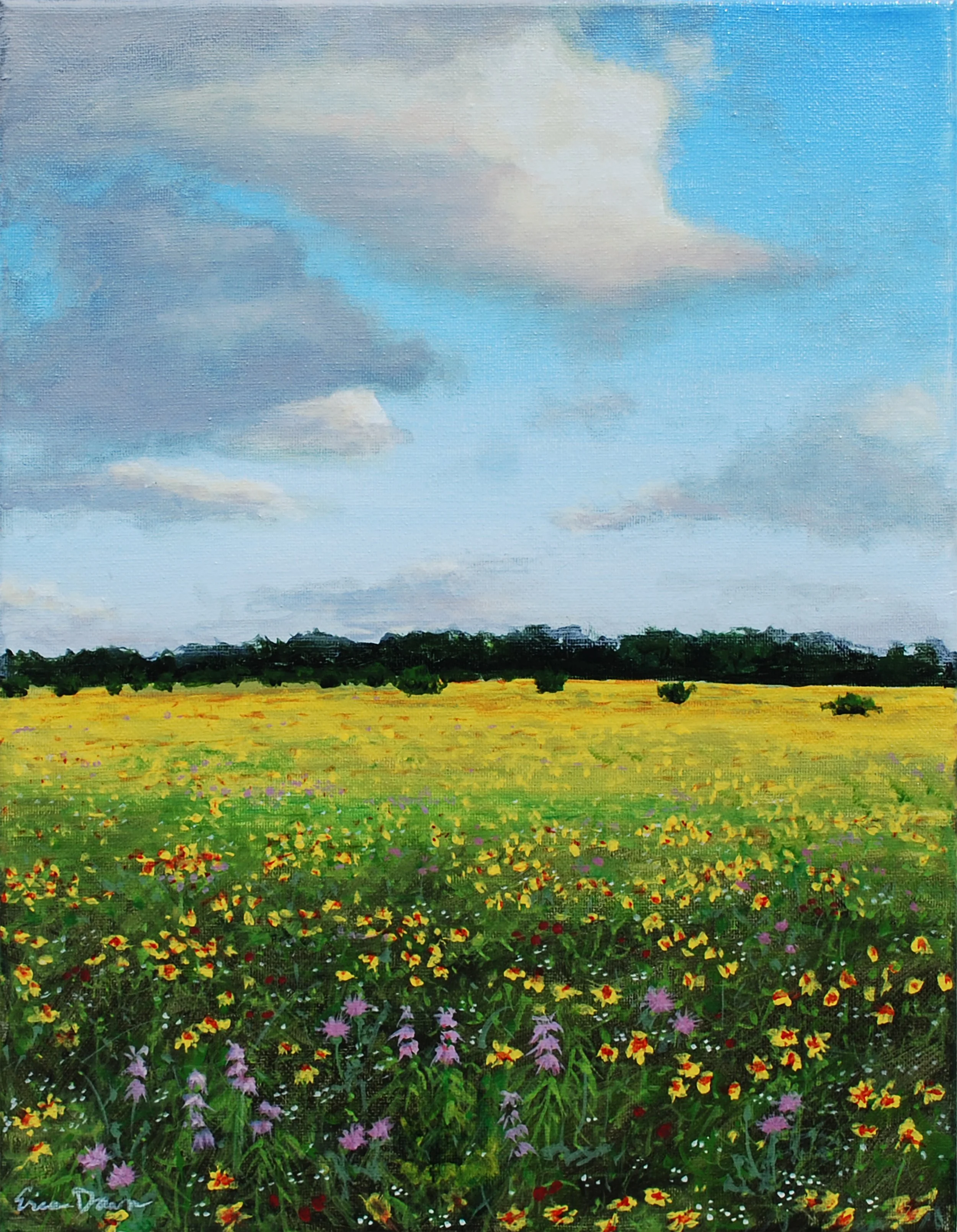 Spring Sanctuary - 11” x 14” Original Wildflower Painting