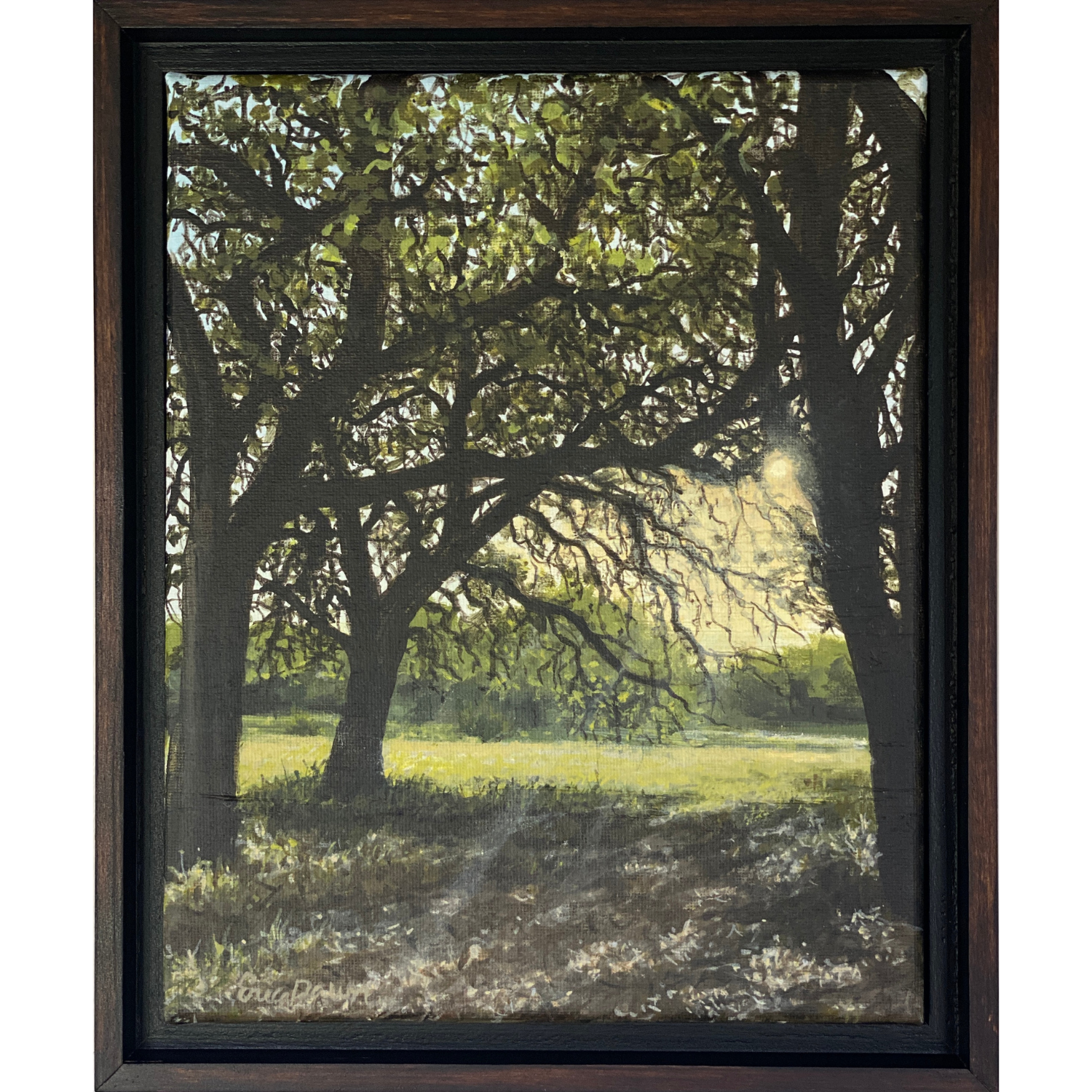 Shadow Sanctuary - 10” x 8” Original Landscape Painting (Framed)